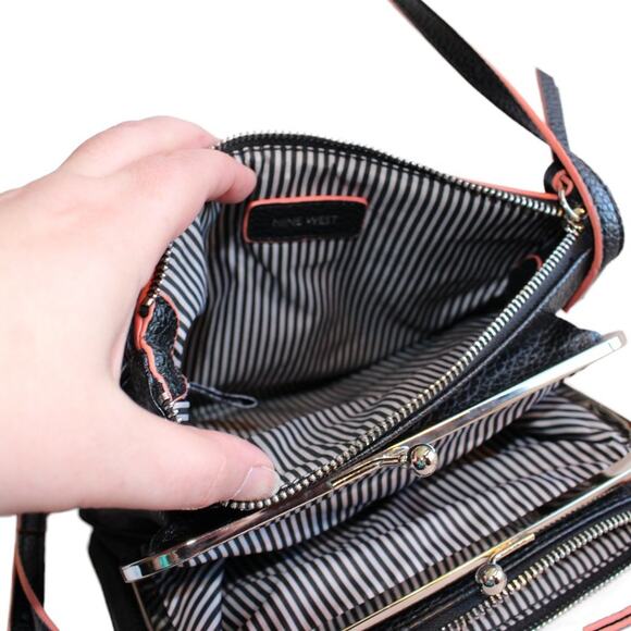 Nine West Coral, Black & Brown Crossbody - Picture 3 of 6